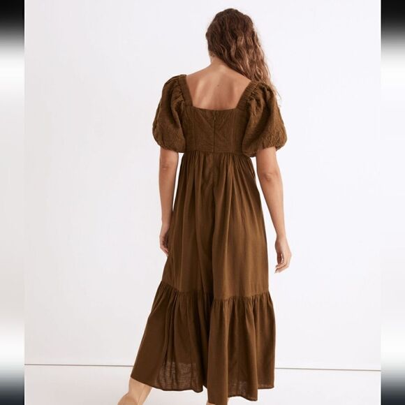 Madewell Quilted Tiered Midi Dress - Picture 10 of 12